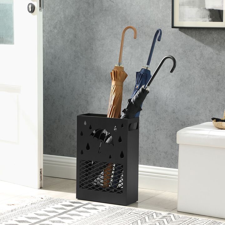 Metal Umbrella Stand with a Removable Drip Tray