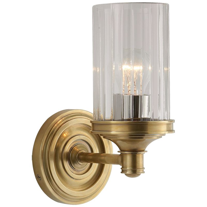 Ava Single Sconce in Hand-Rubbed Antique Brass