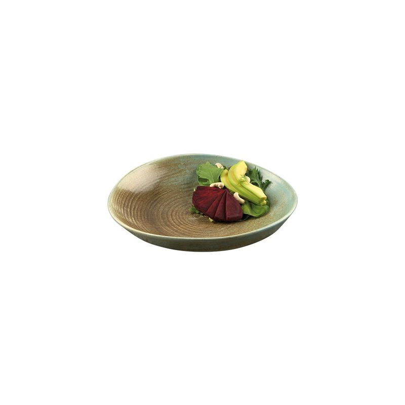Coral dia.9.75" h:2.25" 36 oz. Round Decorated Porcelain Deep Plate (Set of 2)