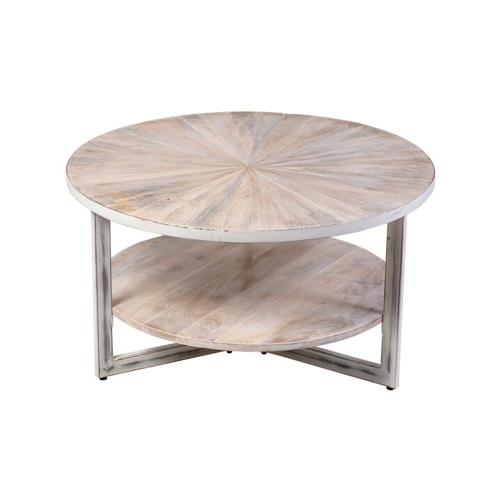 Carolina Living Chelsea Round Coffee Table - Whitewash