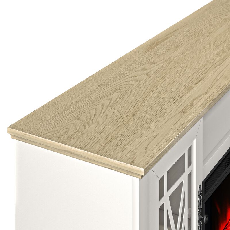 FESTIVO Elegant 61" TV Stand with Fireplace