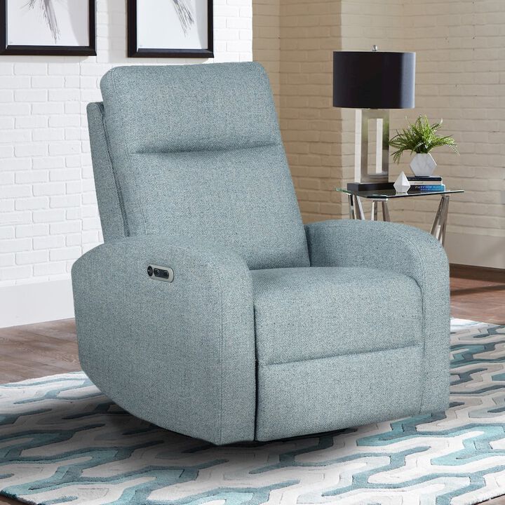 Parker Living Thriller - Natural Beauty Blue Power Swivel Glider Recliner