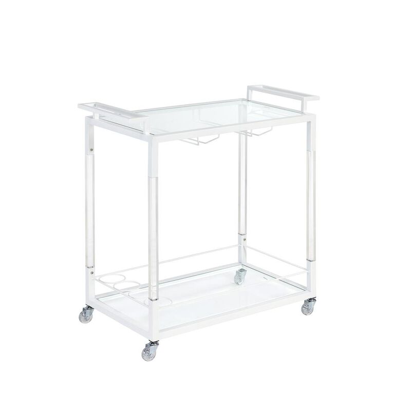 Progressive Furniture Bar Cart, Snow White