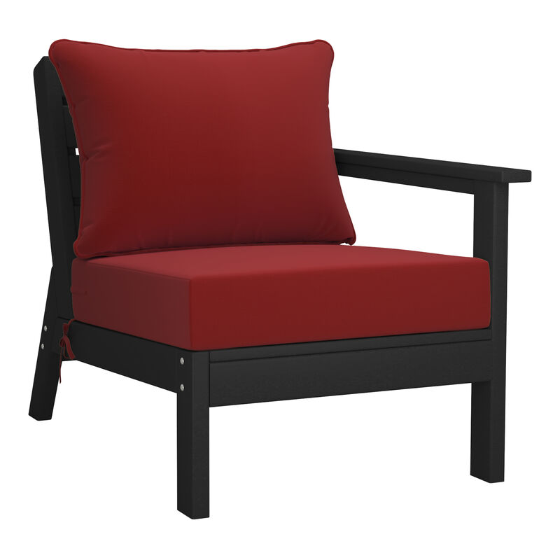 WestinTrends Outdoor Patio HDPE Loveseat Sofa with Patio Cushions