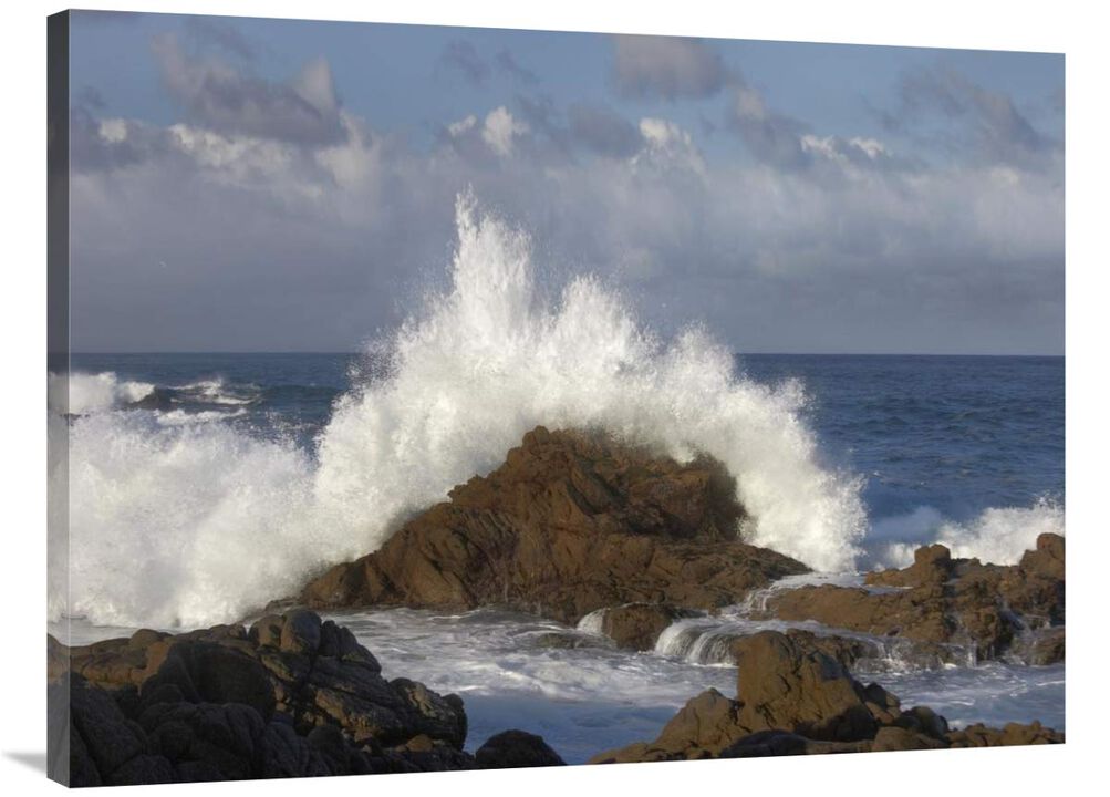 Crashing waves at Garrapata State Beach, Big Sur, California-Canvas Art-40x30