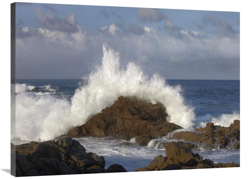 Crashing waves at Garrapata State Beach, Big Sur, California-Canvas Art-40x30