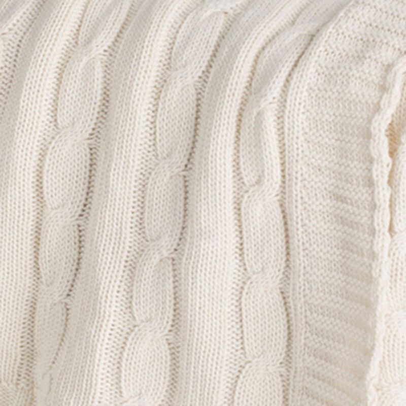 Ivory 50" x 60" Throw Blanket