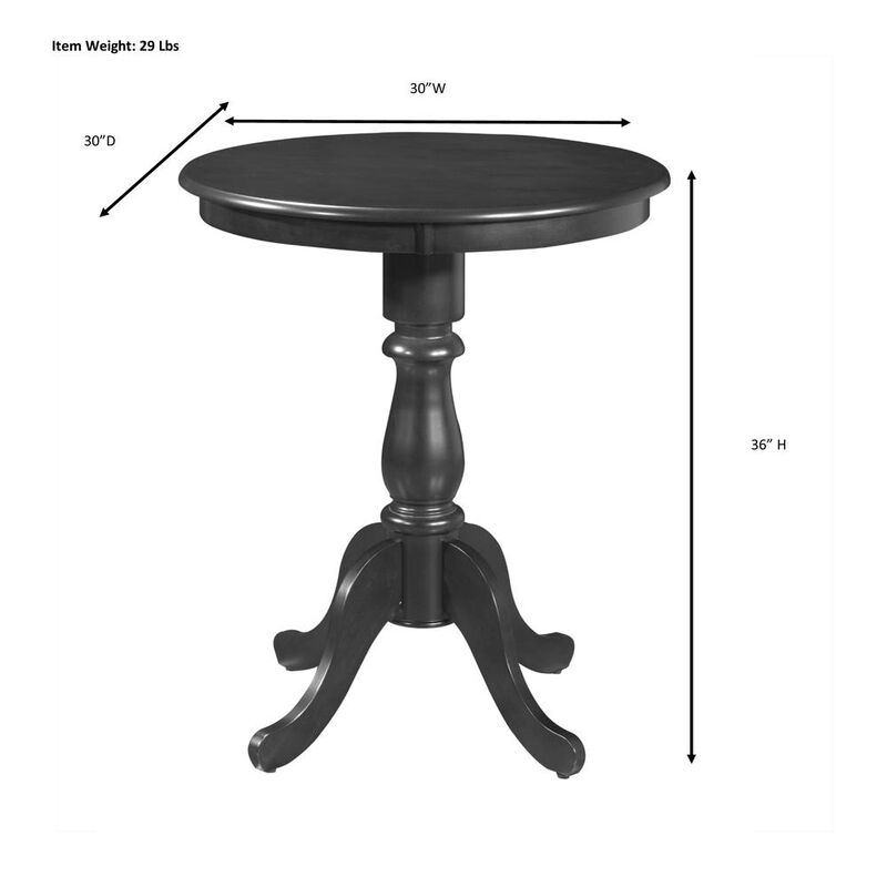 Carolina Living Fairview 30 Round Pedestal Bar Table - Natural Driftwood