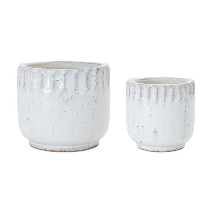 Distressed Terra Cotta Planter (Set of 2) Distressed Terra Cotta Planter (Set of 2)