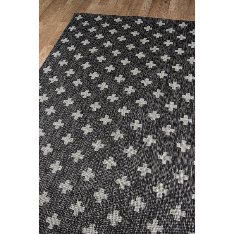 Novogratz Contemporary Rectangle Area Rug, Charcoal, 3'11 X 5'7