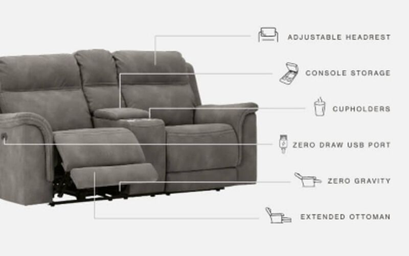 DuraPella Power Reclining Loveseat with Console