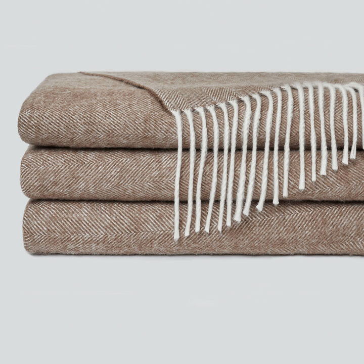 Bamboo Herringbone Tassel Throw