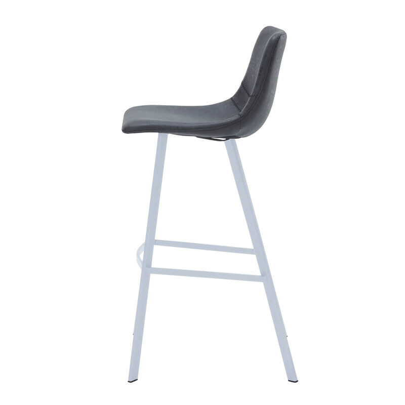 Elland - Bar stool -Light Grey- White Base
