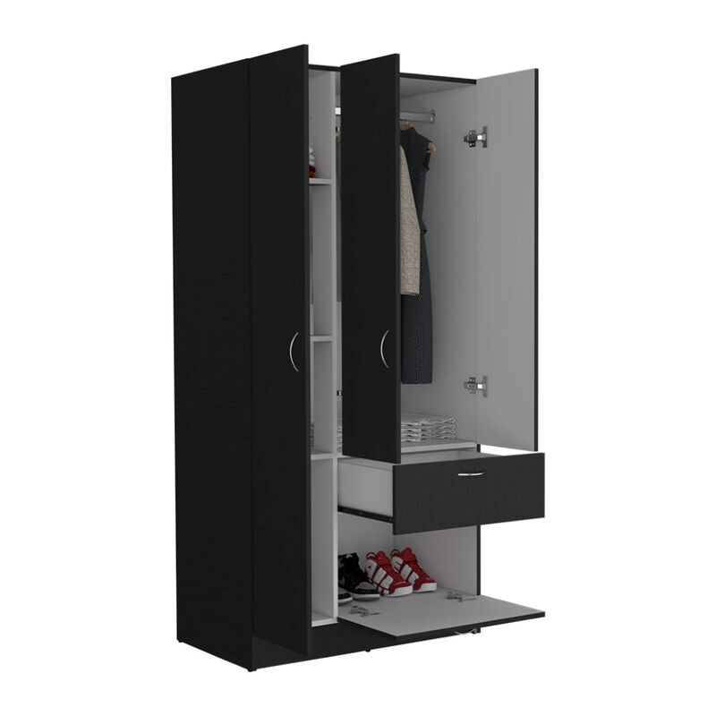 Armoire Cobra, Bedroom, Black / White