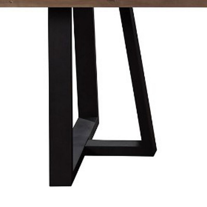 Prairie Rectangular Dining Table, Natural/Black