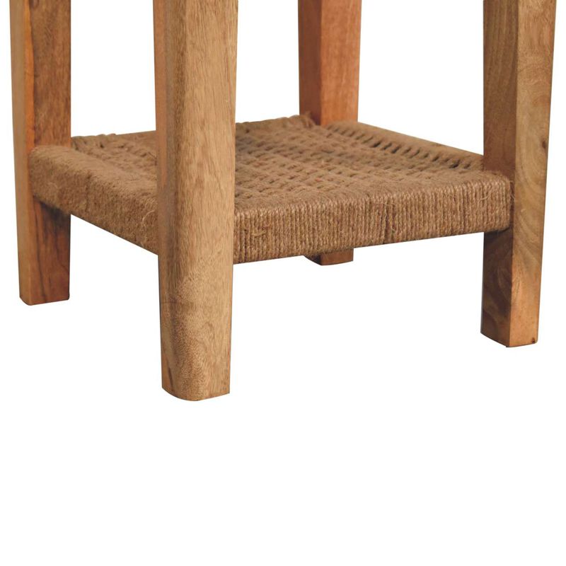 Artisan Furniture Solid Wood Rope End Table