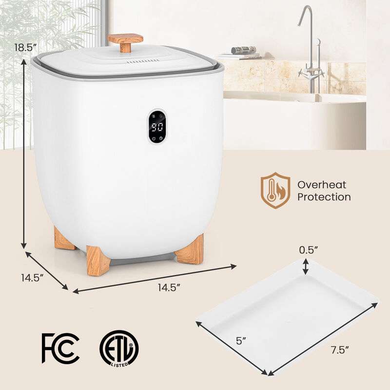 Towel Warmer Bucket with PTC Air Heater for Rapid and Even Heating