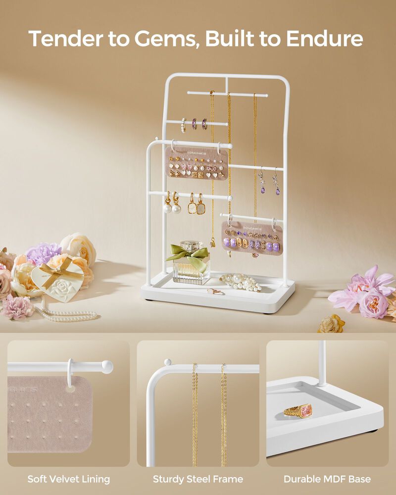 Jewelry Stand with 6 Hanging Rods