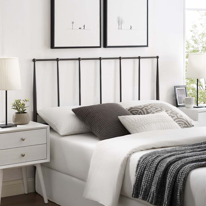 Modway - Kiana Queen Metal Stainless Steel Headboard Brown