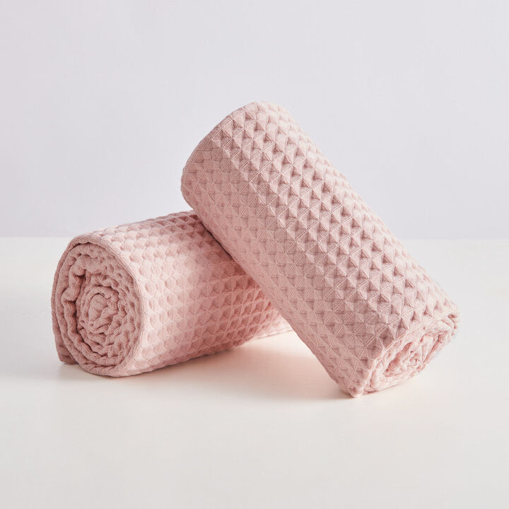 Dolce Mela Waffle Bath Towels Set of 2