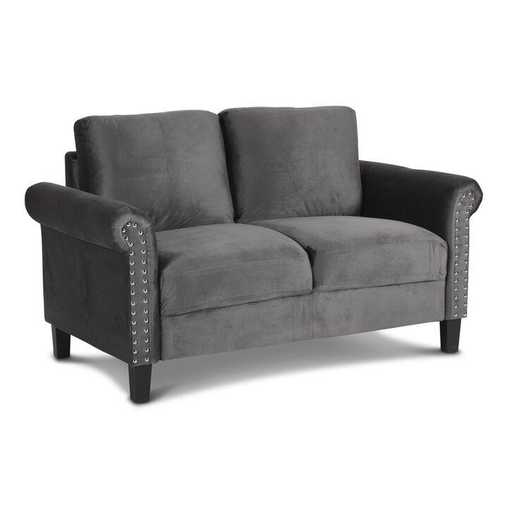 New Classic Furniture Alani Loveseat-Slate Gray