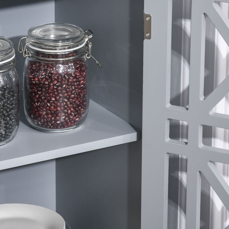 Kitchen Storage Cabinet with Shelves and Doors for Organized Space
