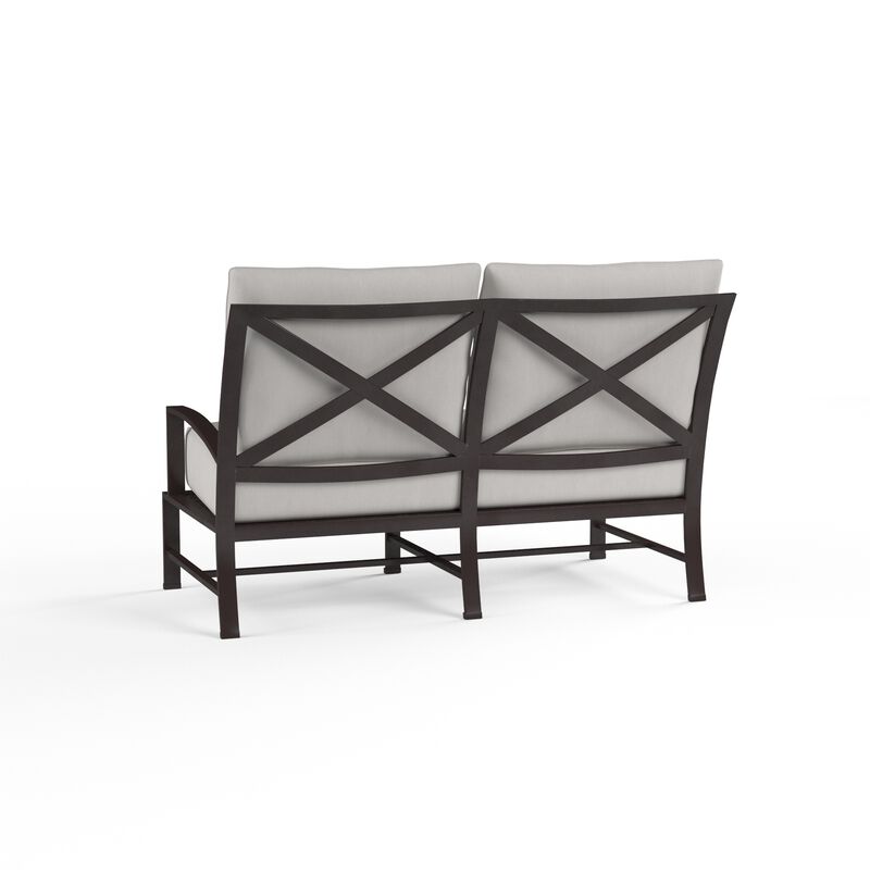 La Jolla Loveseat in Canvas Flax w/ Self Welt
