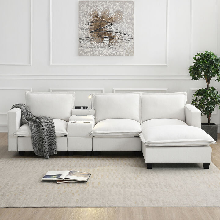 Merax 4-Seat Chenille Modular Sofa Couch