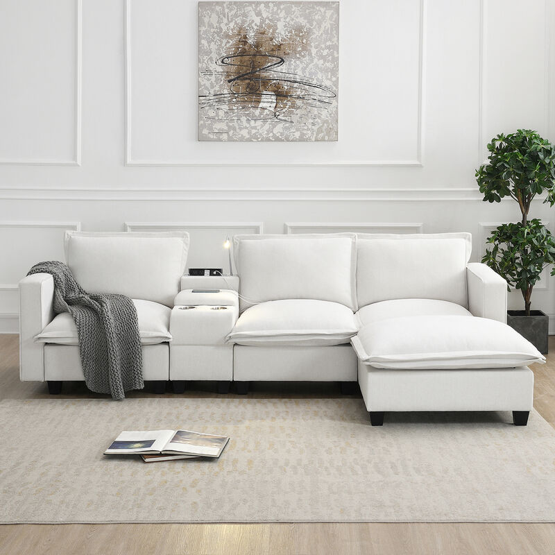 Merax 4-Seat Chenille Modular Sofa Couch