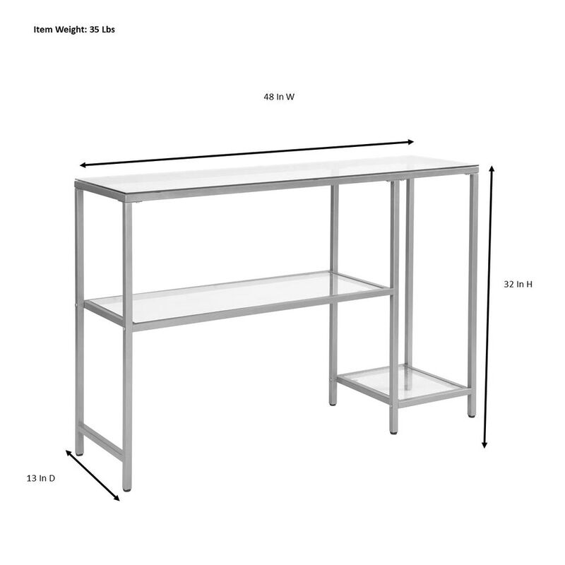 Carolina Living Rayna Console Table with Shelves - Gold