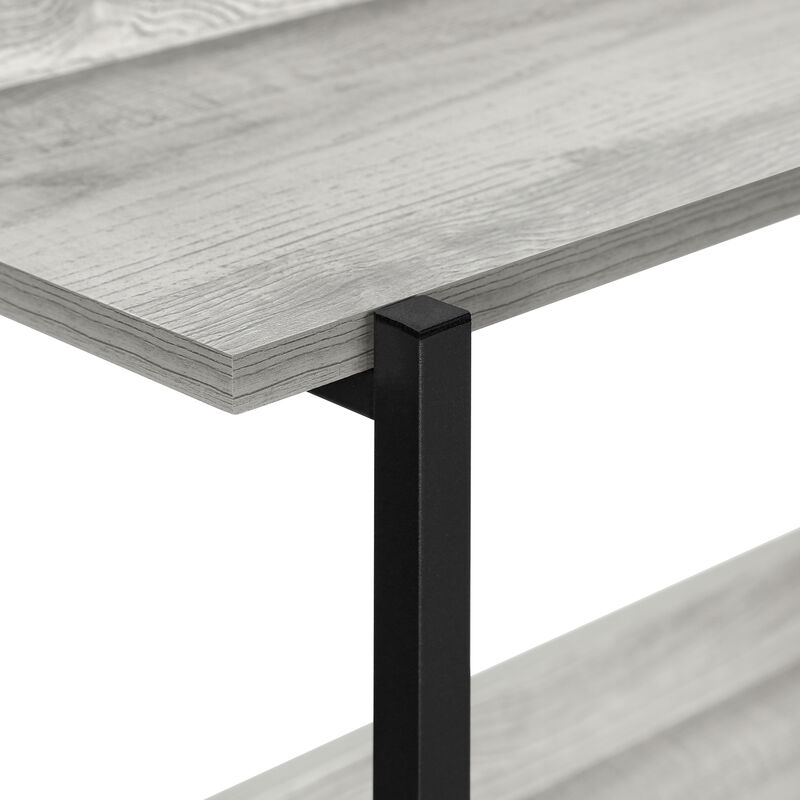 Monarch Specialties I 2217 Accent Table, Console, Entryway, Narrow, Sofa, Living Room, Bedroom, Metal, Laminate, Grey, Black, Contemporary, Modern