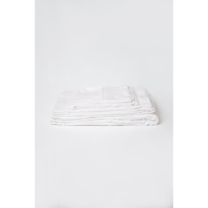 4-Piece White Bamboo Twin XL Hypoallergenic Sheet Set
