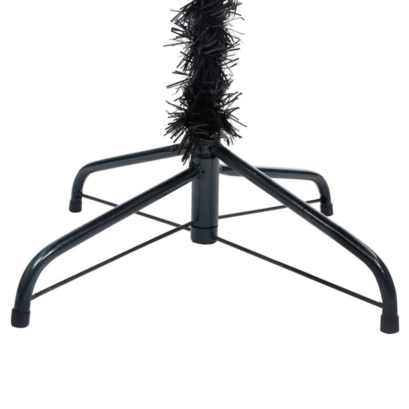 vidaXL Artificial Christmas Tree with Stand Black 59.1" PVC