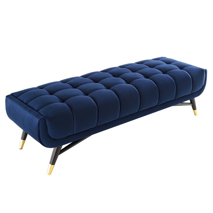 Adept 60" Performance Velvet Bench-Benzara