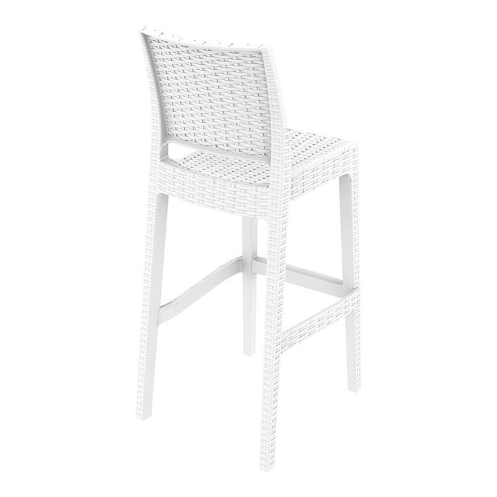 42.5" Coffee Brown Wickerlook Patio Bar Stool