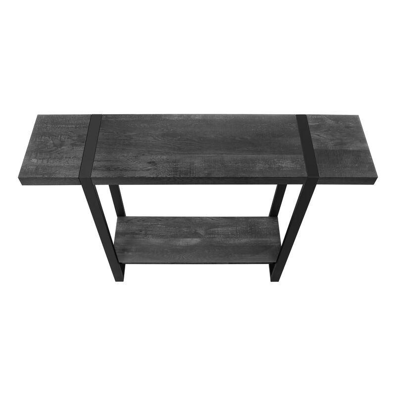 Monarch Specialties I 2861 Accent Table, Console, Entryway, Narrow, Sofa, Living Room, Bedroom, Metal, Laminate, Black, Contemporary, Modern