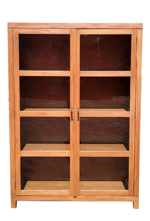 Old World Glass Door Curio Cabinet