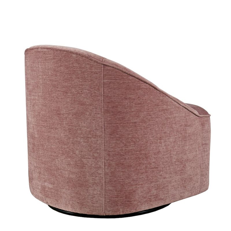Jofran Lulu Mid-Century Modern Upholstered Casual Swivel Accent Chair