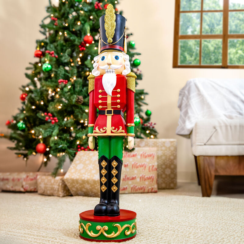 Sunnydaze Kristoff the Christmas Nutcracker Soldier - 1 Statue - 29"