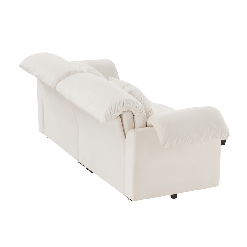 Merax Velvet Loveseat Sofa with Hidden Storage