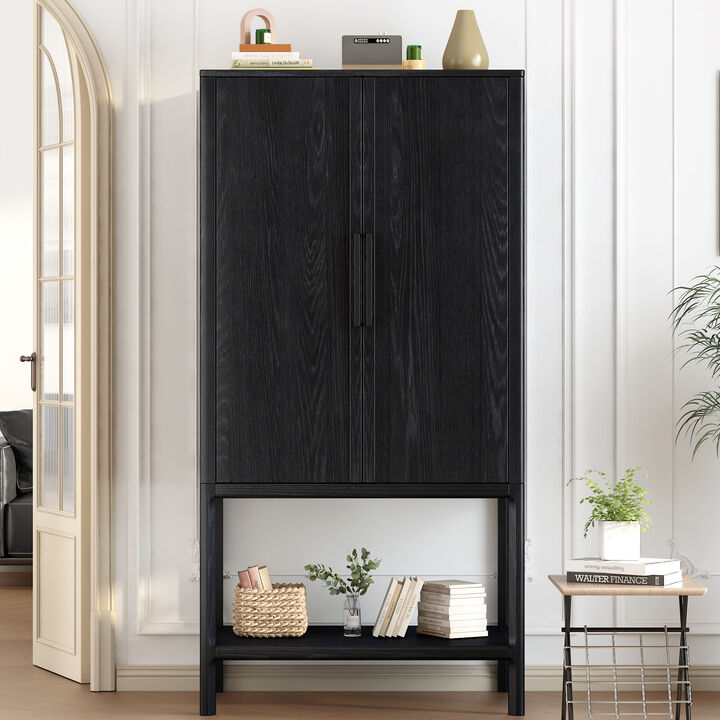 Merax Sophisticated Oak Veneer Cabinet