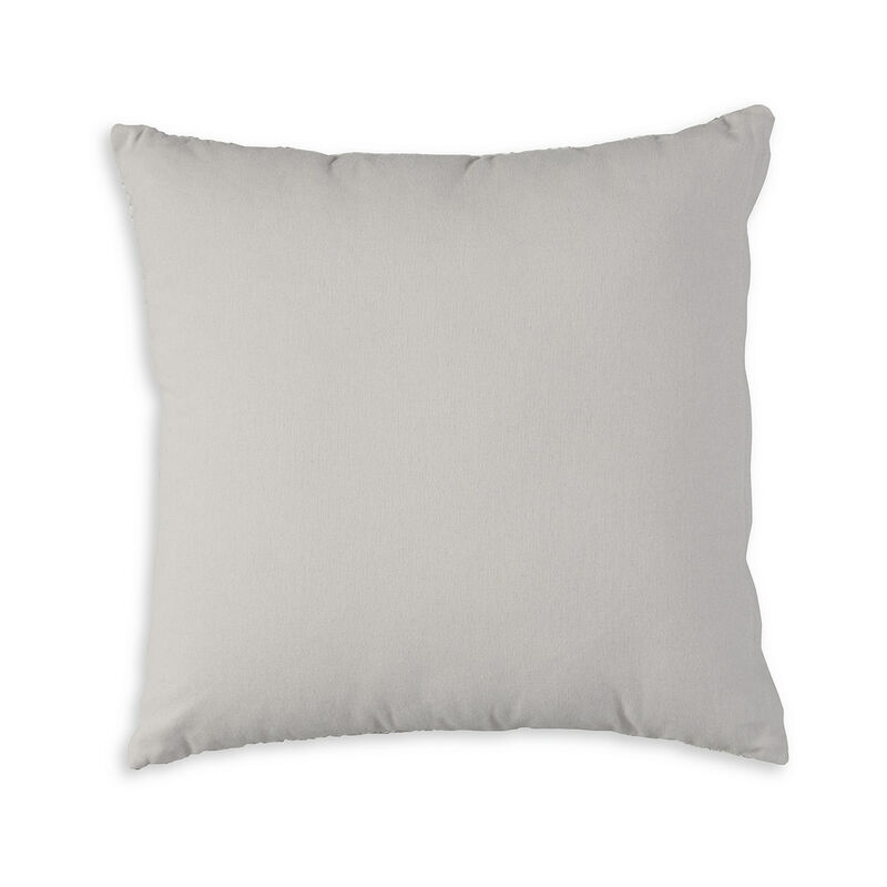 Square Accent Throw Pillow, 20 Inch, Woven Gray Polyester, Polyfill - Benzara