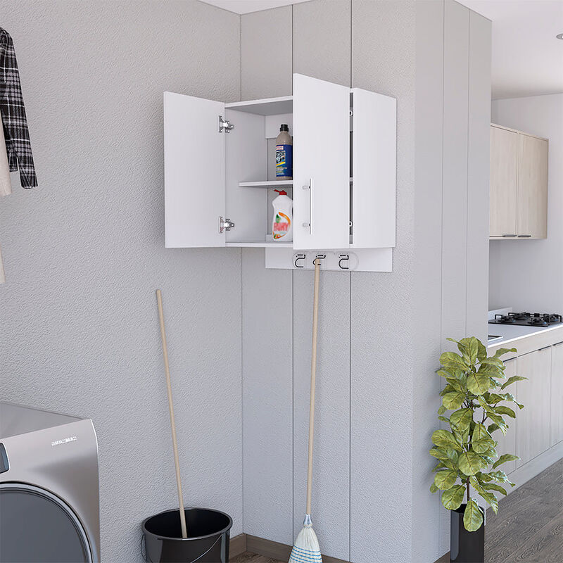 Storage Cabinet Alikuri Wall, Garage, White