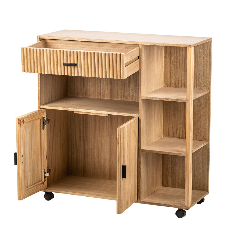 Solid Wood Serving Cart