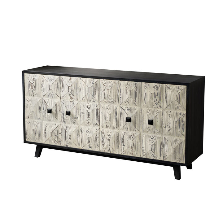 Merax 4 Doors Vintage Sideboard Storage Cabinet