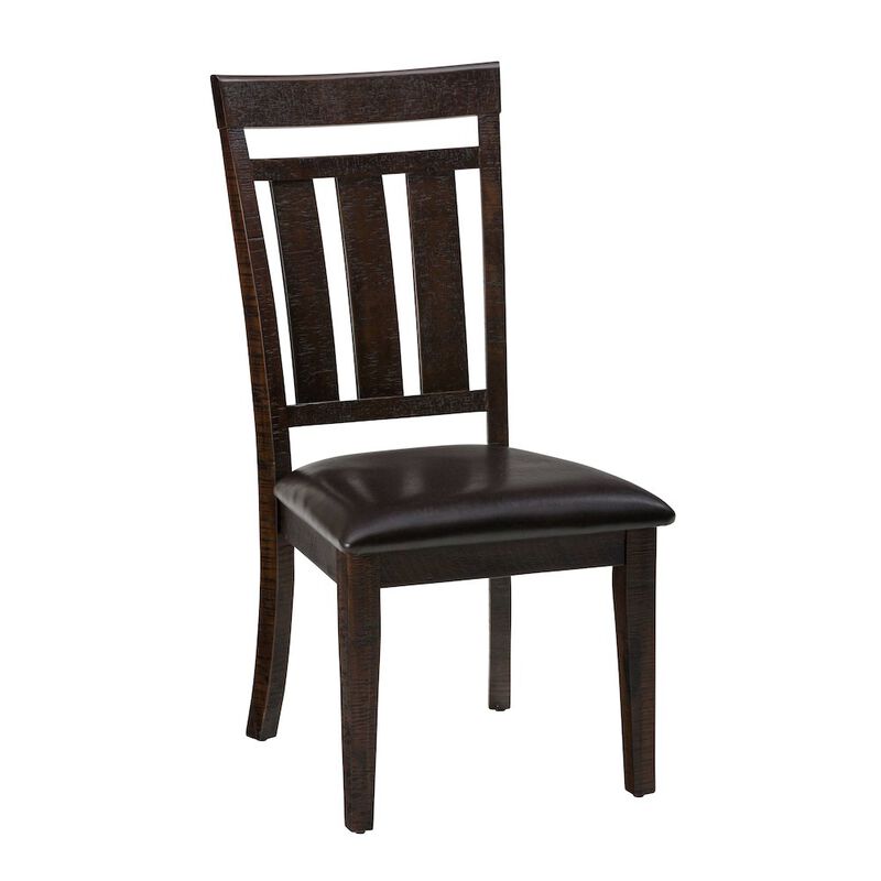 Jofran Distressed Rustic Solid Acacia Upholstered Slat-back Dining Chair (Set of 2)