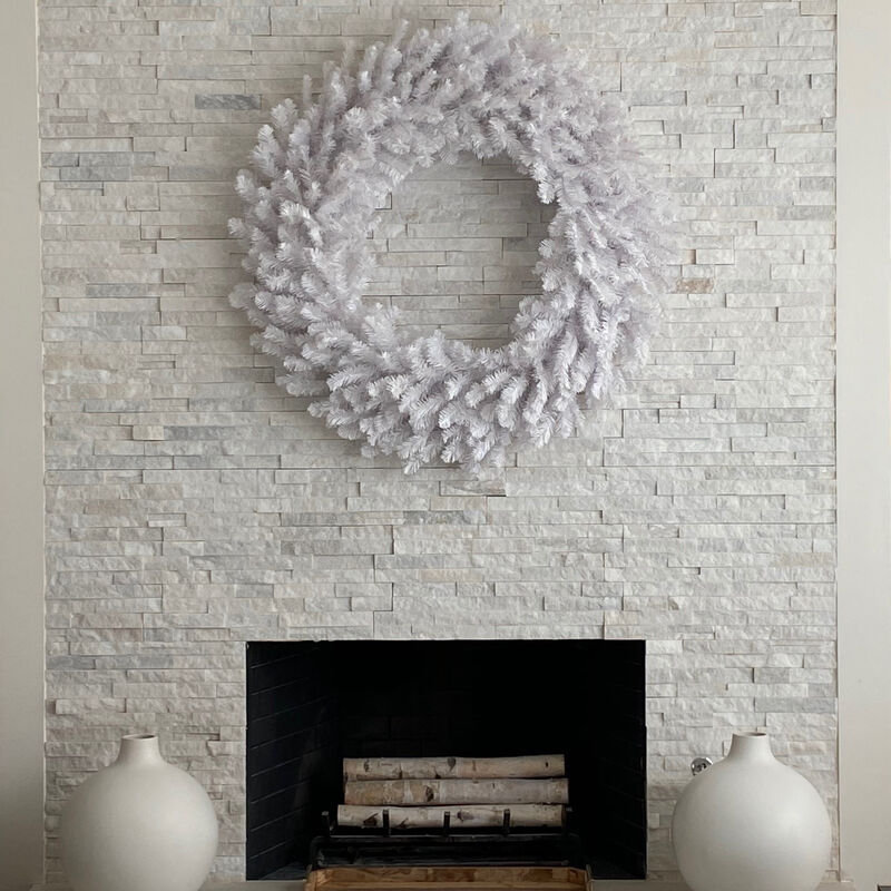 Snow White Pine Artificial Christmas Wreath - 48-Inch  Unlit