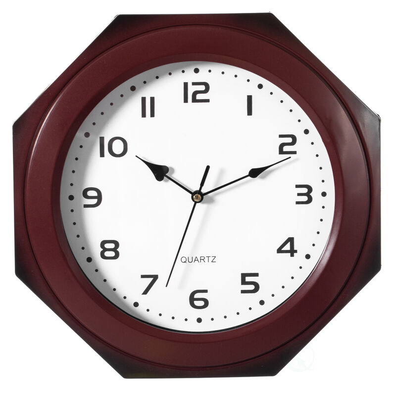 Clockswise Decorative Extra Large Modern Brown Wall Clock with Black Metal Frame on Rectangular Wood Board, Battery Operated Silent. 20" Dia, for Dining Living Kitchen Bedroom Office Restaurant bar