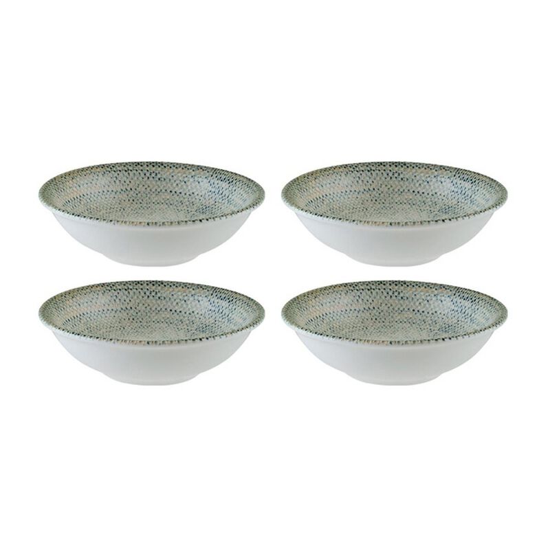 Sway dia.3.5" h:1" 2 oz. Round Decorated Porcelain Bowl (Set of 4)