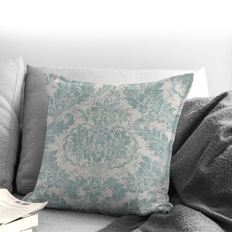 6ix Tailors Fine Linens Damaskus Linen Mist Decorative Throw Pillows